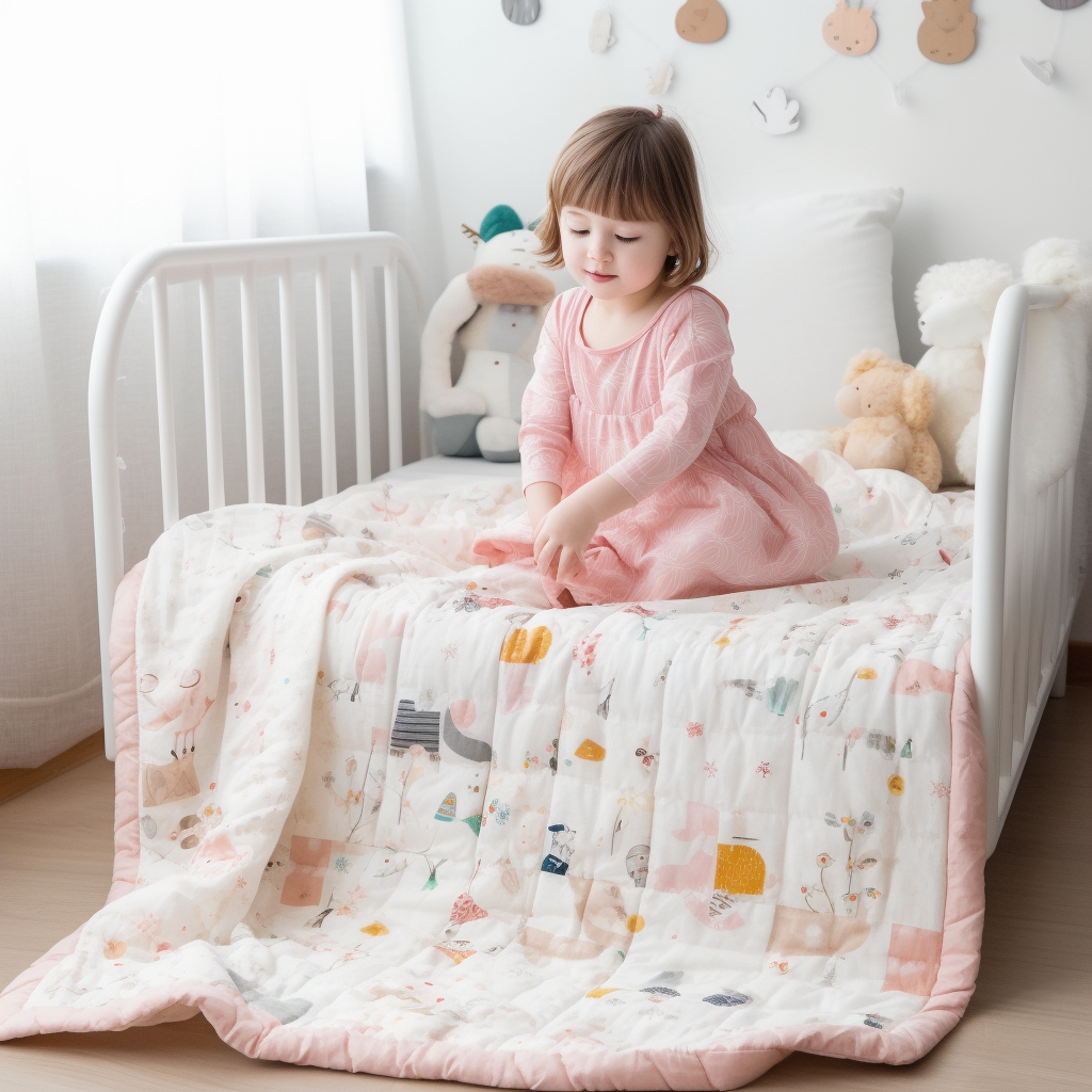 Child with Gauze Quilt