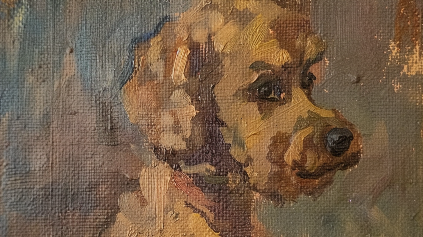 child poodle painting