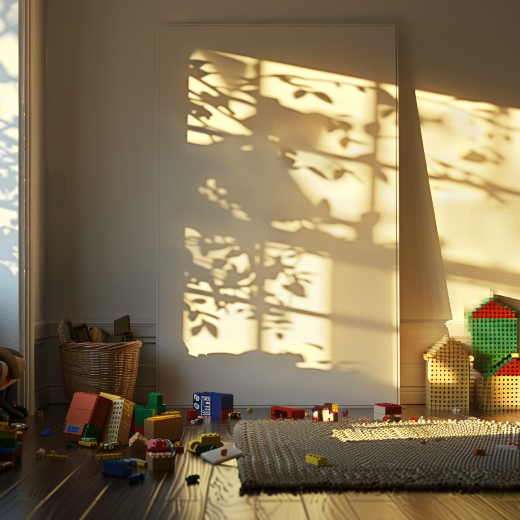 Child's Bedroom with Bright Lighting