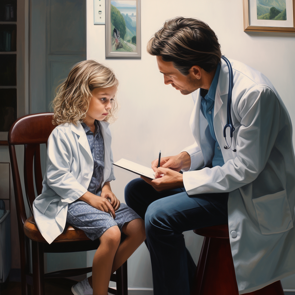 Child at doctor's office