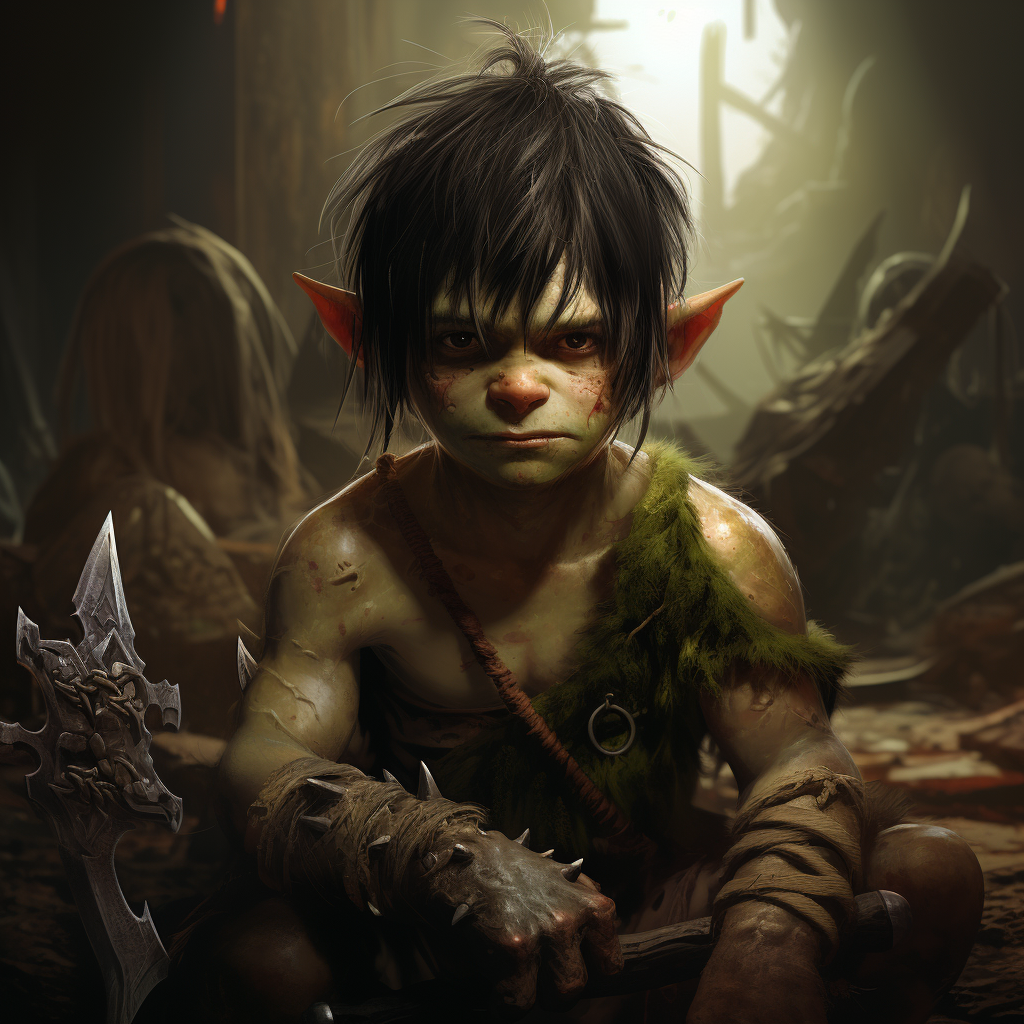 Young orc with prominent tusks