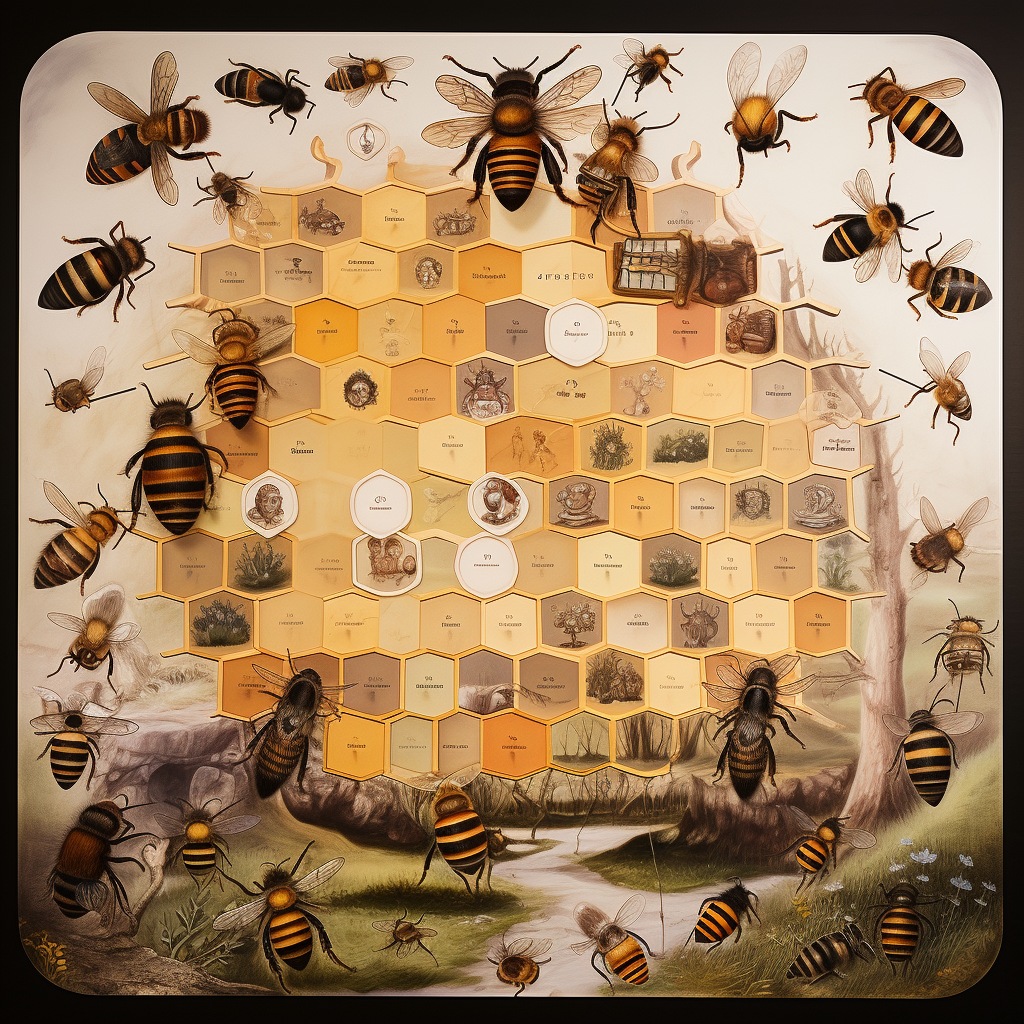 Children playing honeybee game