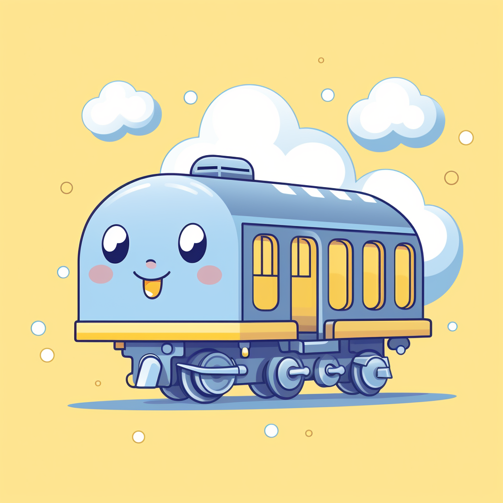 Cute train illustration for children