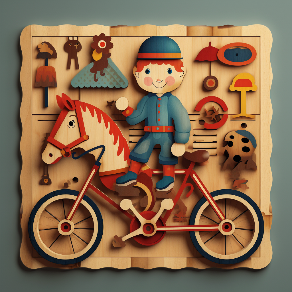 Colorful Wooden Puzzle Pieces for Kids