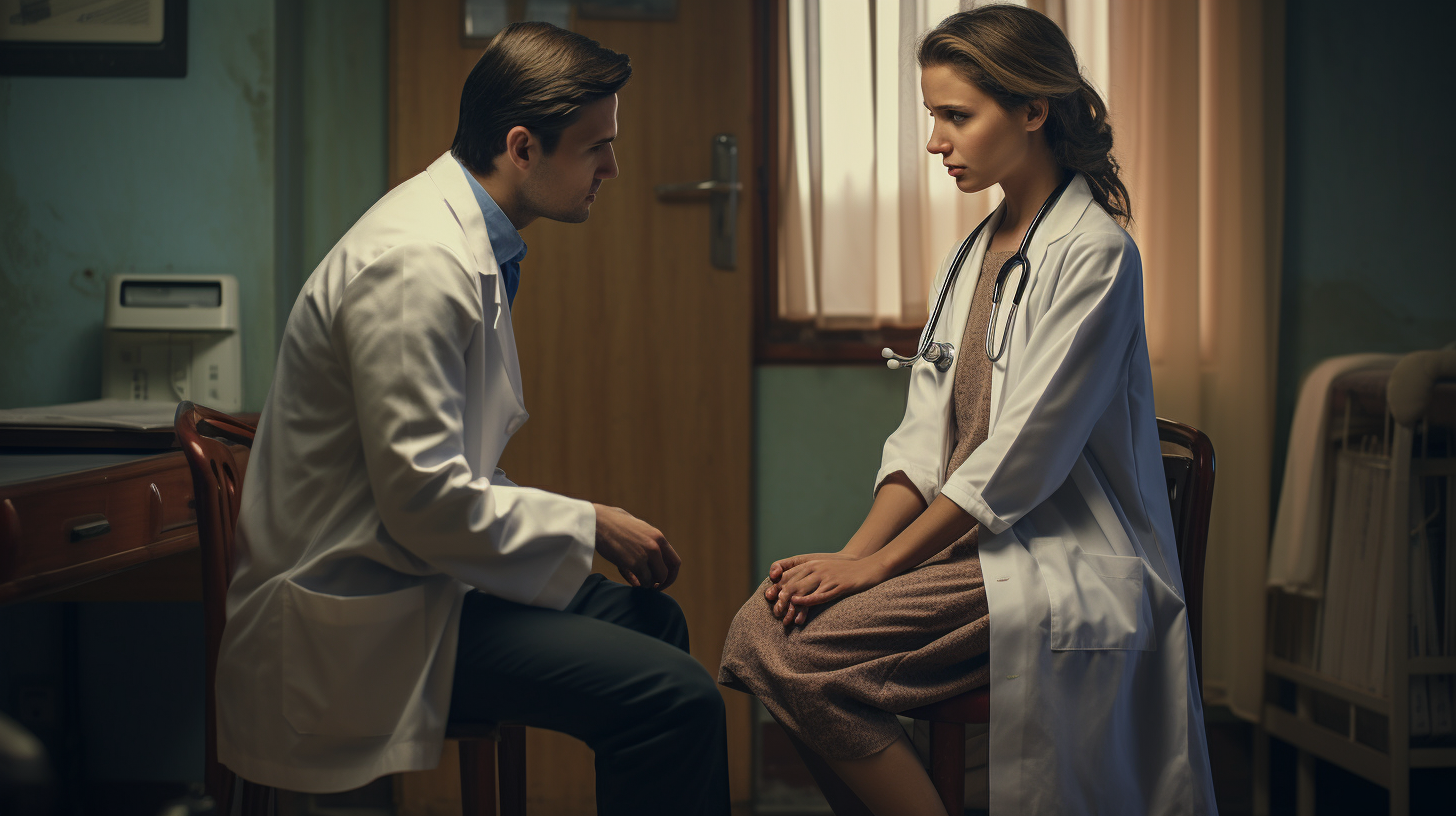 Chilean female doctor attending patient in high standard clinic