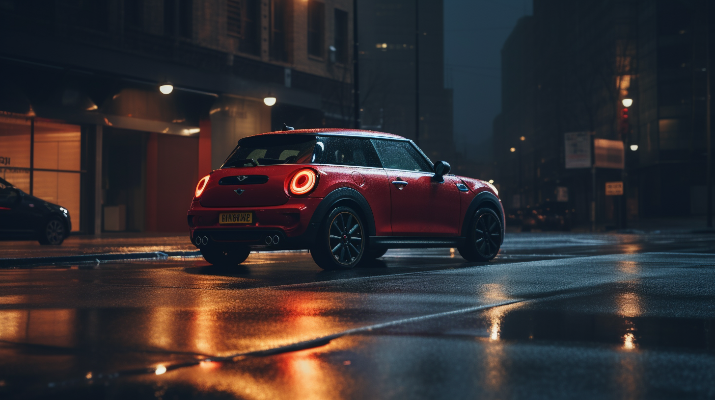 Chili Red Mini Cooper S in Urban Backdrop