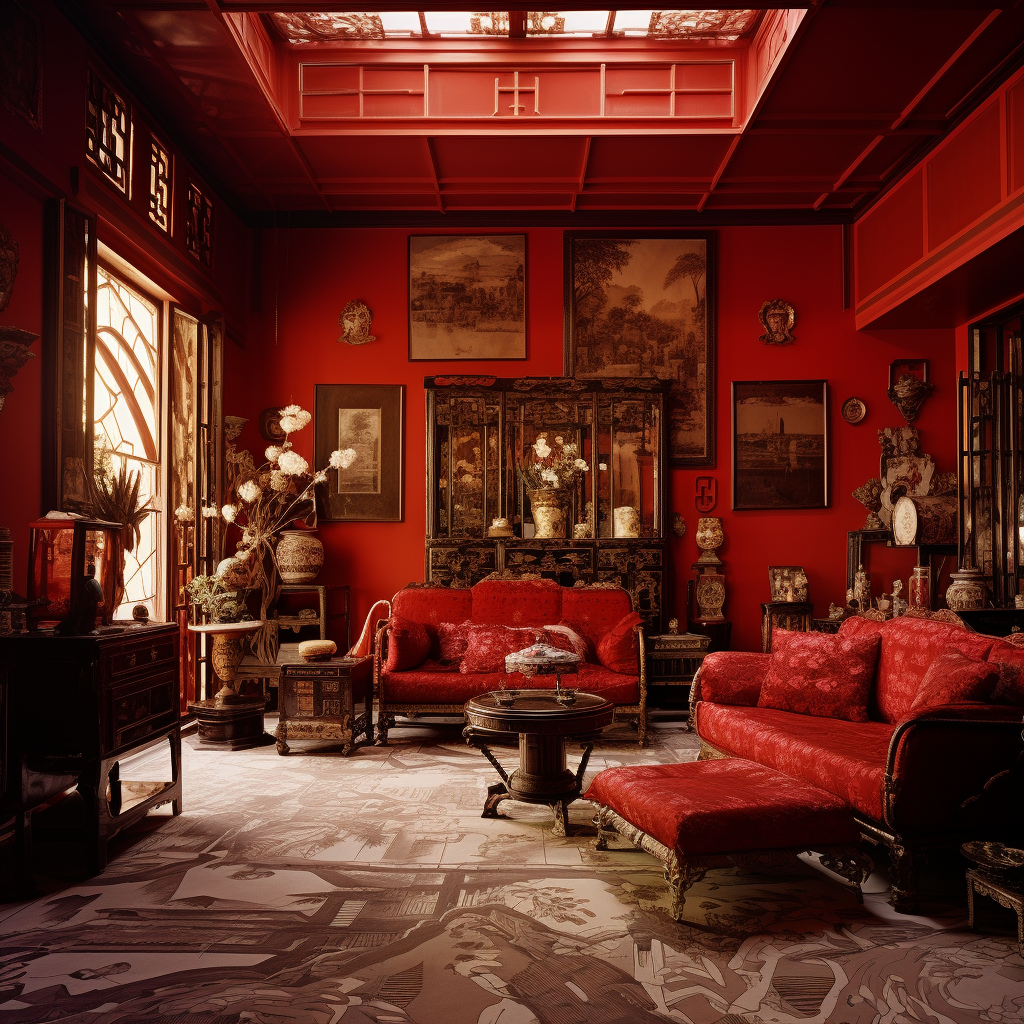 China Traditional Room Red Decor