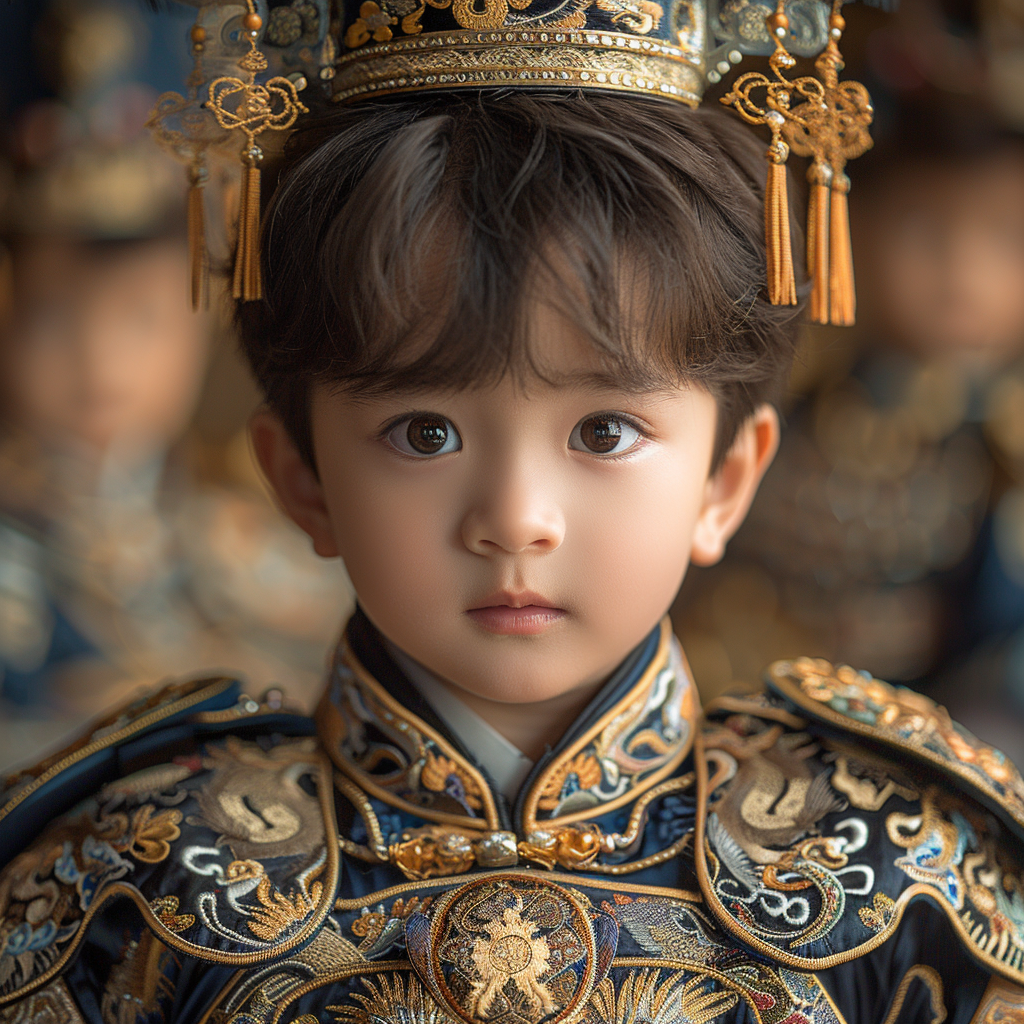 Chinese child in royal attire