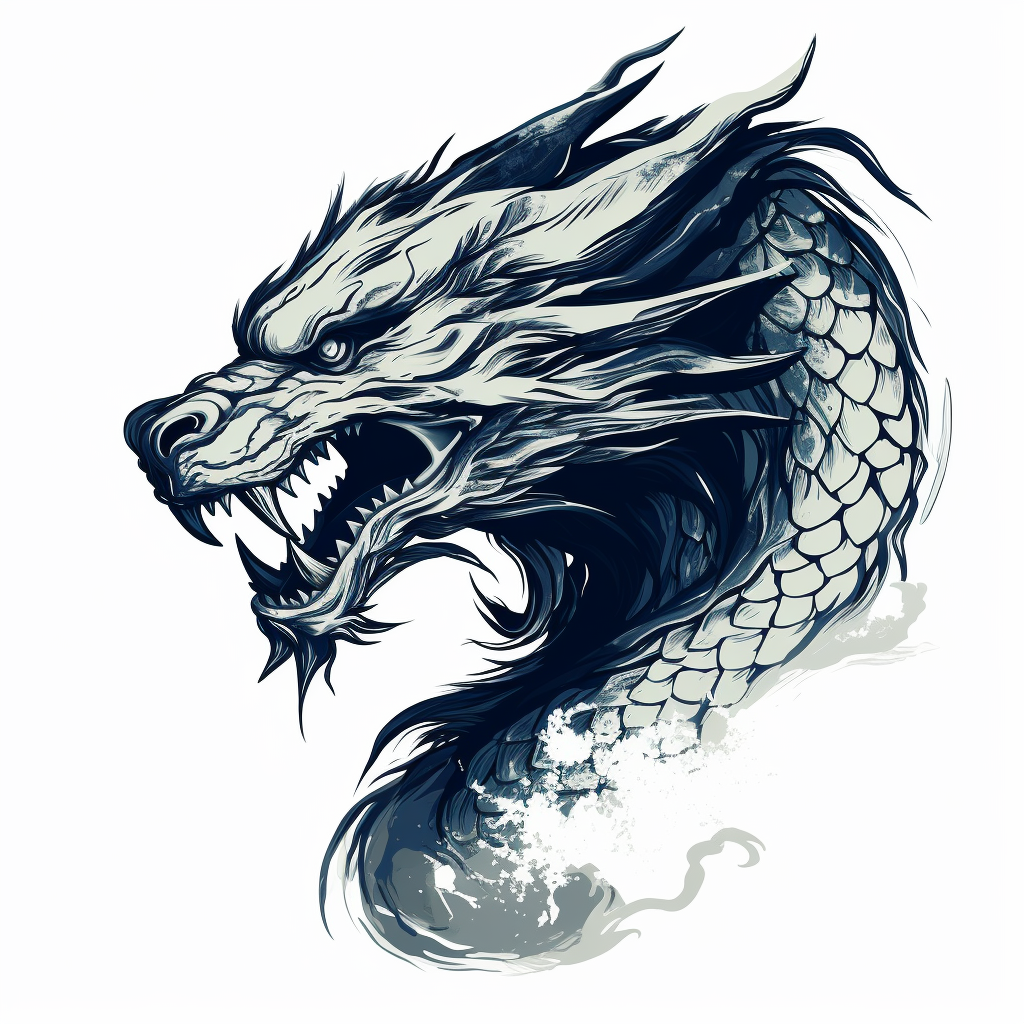 Simple Chinese dragon art