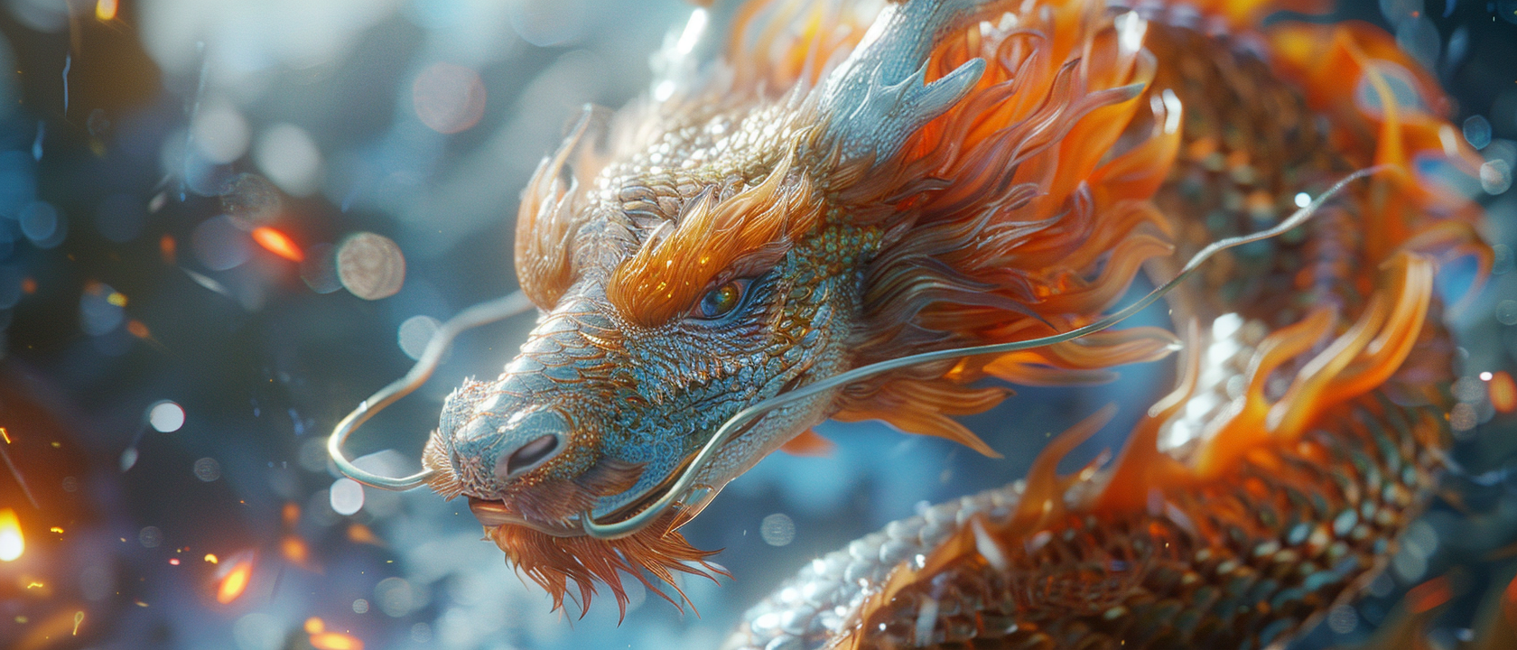 Majestic Chinese Dragon Illustration