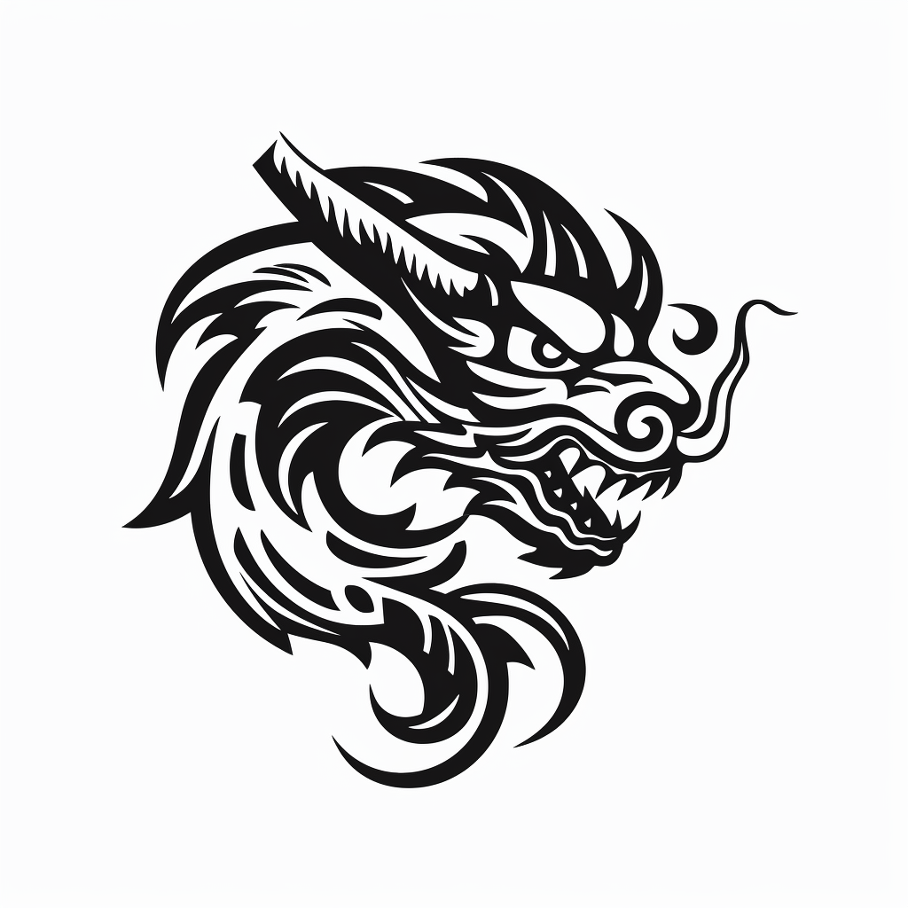 Chinese Dragon Pictogram Vector Icon