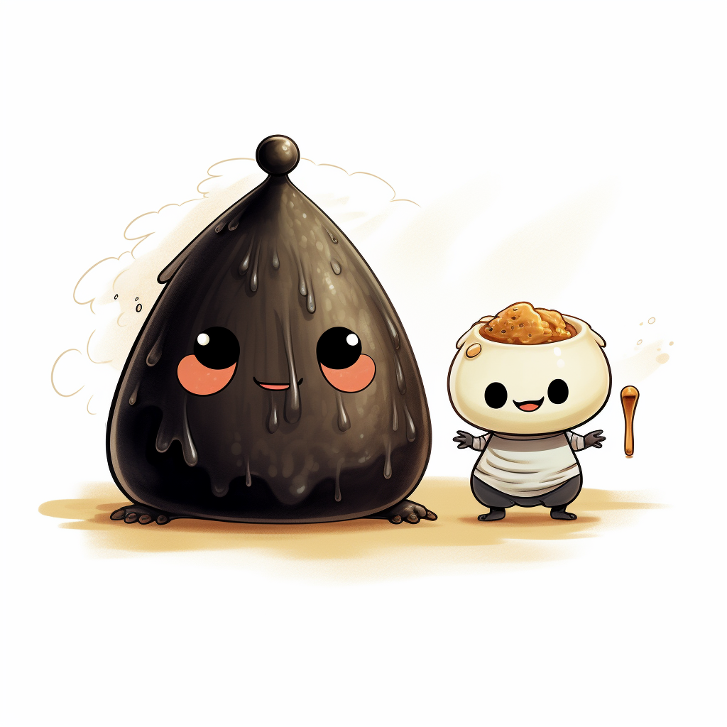 A Chinese dumpling with soy sauce, Studio Ghibli style