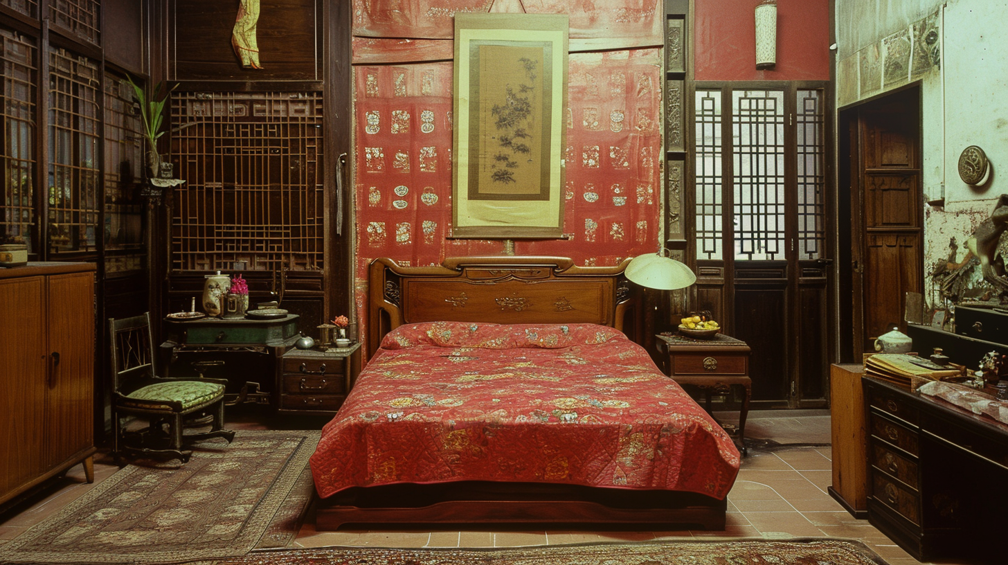 Chinese family bedroom in 1970s and 1980s