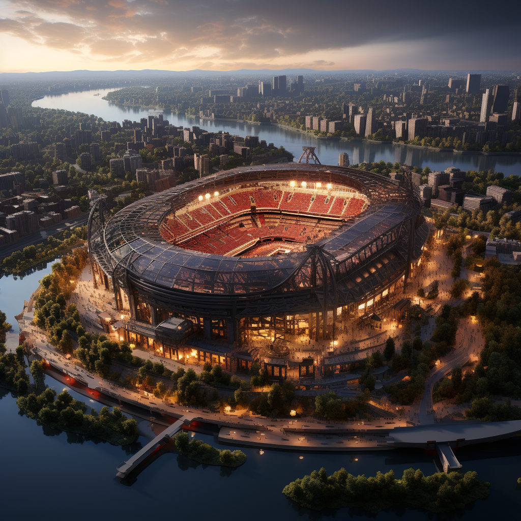 Spectacular Chinese Football Stadium Image