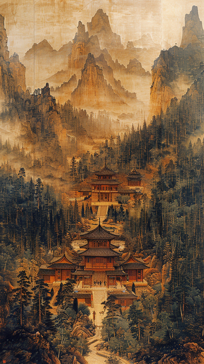 Chinese ink landscape painting Song