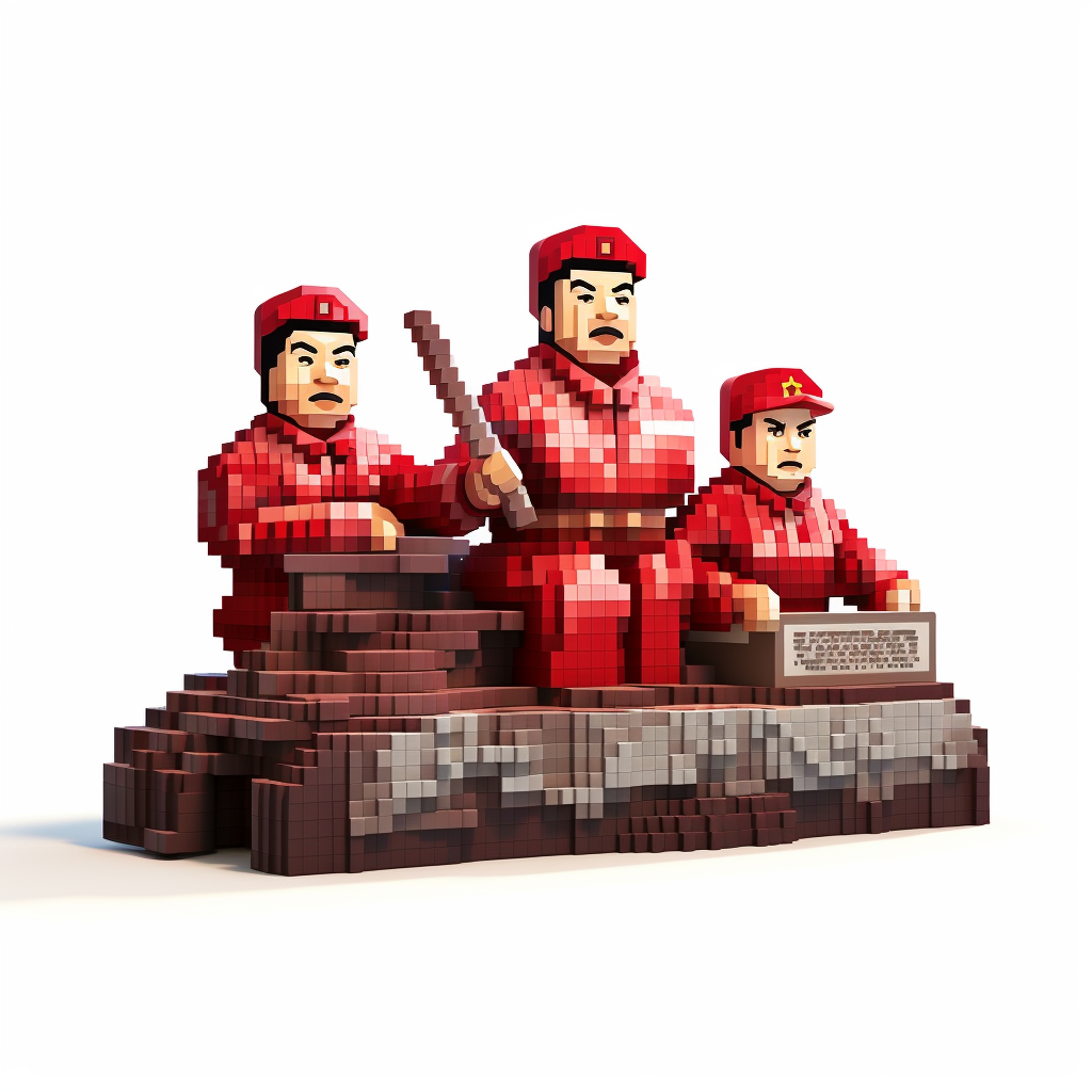 Chinese Mao Keyboard Warriors Pixel Art