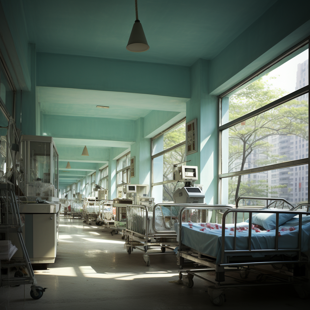 Modern Chinese hospital interior