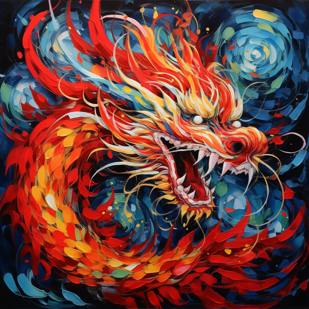 Chinese New Year Dragon Celebration Art