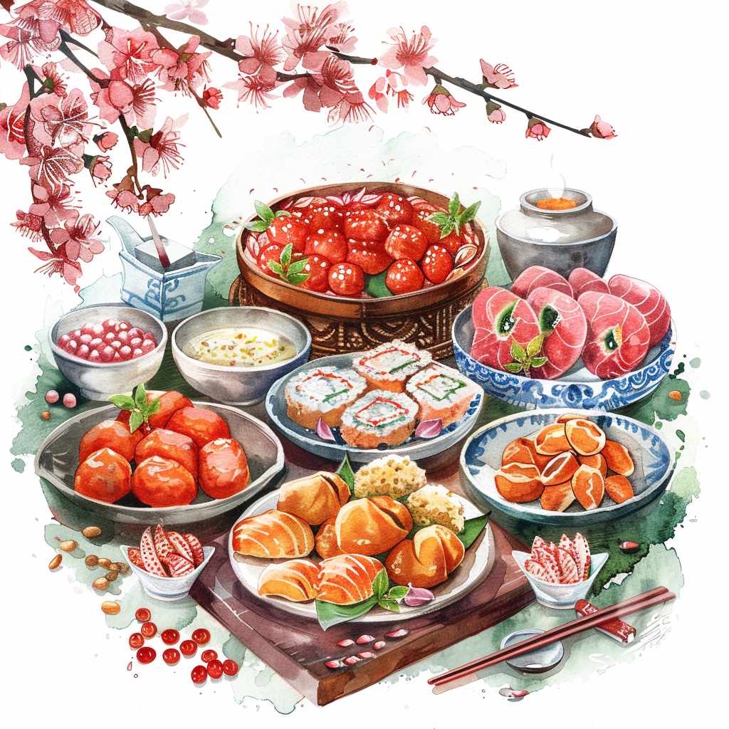 Chinese New Year celebration illustration