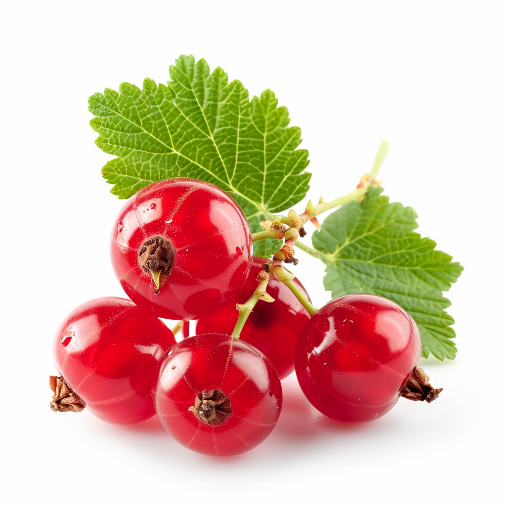 Chinese Red Currant on White Background