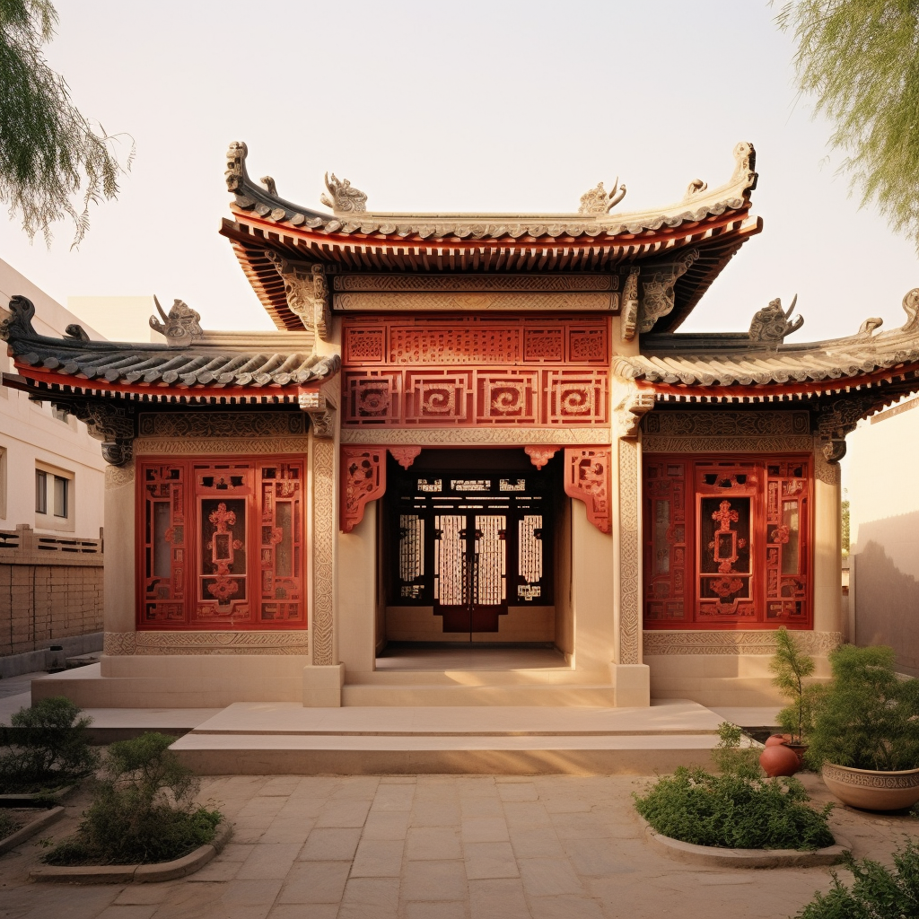 Chinese traditional house in Arab design