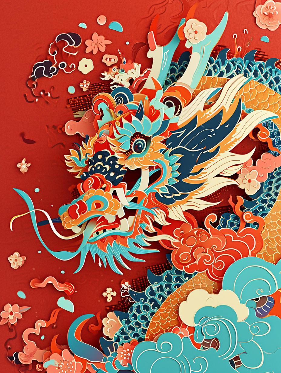 Chinese Year of the Dragon Greeting Card