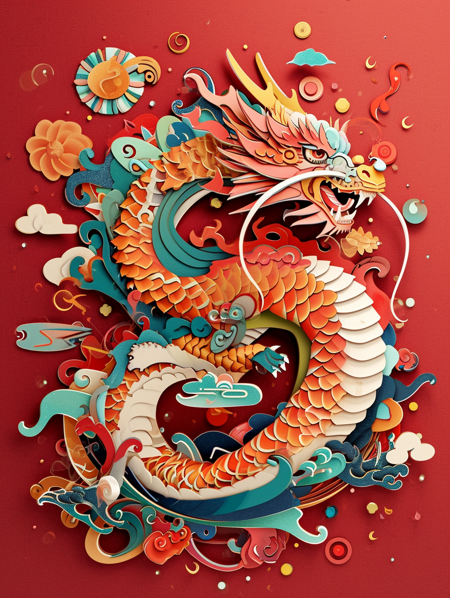 Chinese Year of the Dragon Greeting Cards