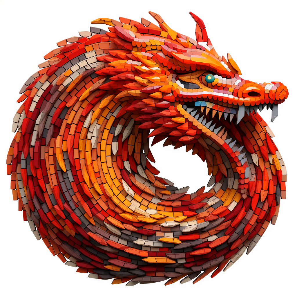 Chinese Zodiac Dragon Mosaic Art