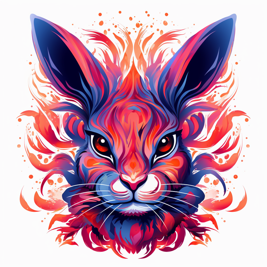 Chinese Zodiac Rabbit of Fire Vector