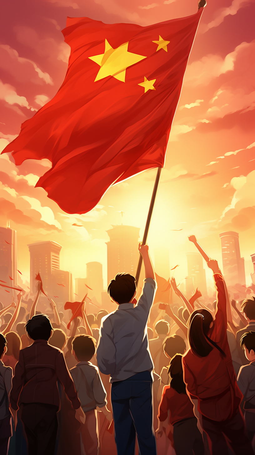 Five-Starred Red Flag symbolizing Chinese National Day