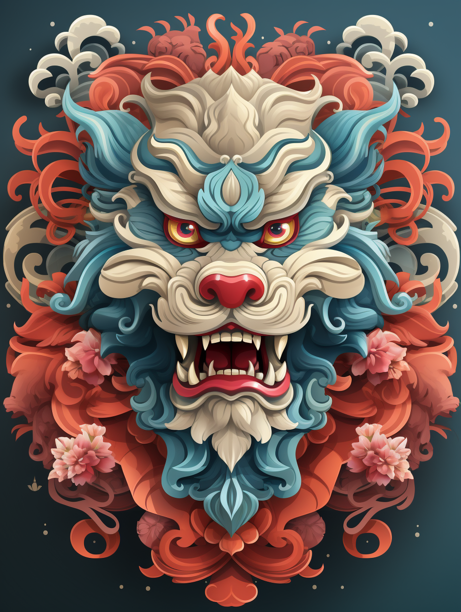 Colorful Chinese New Year Vector Poster