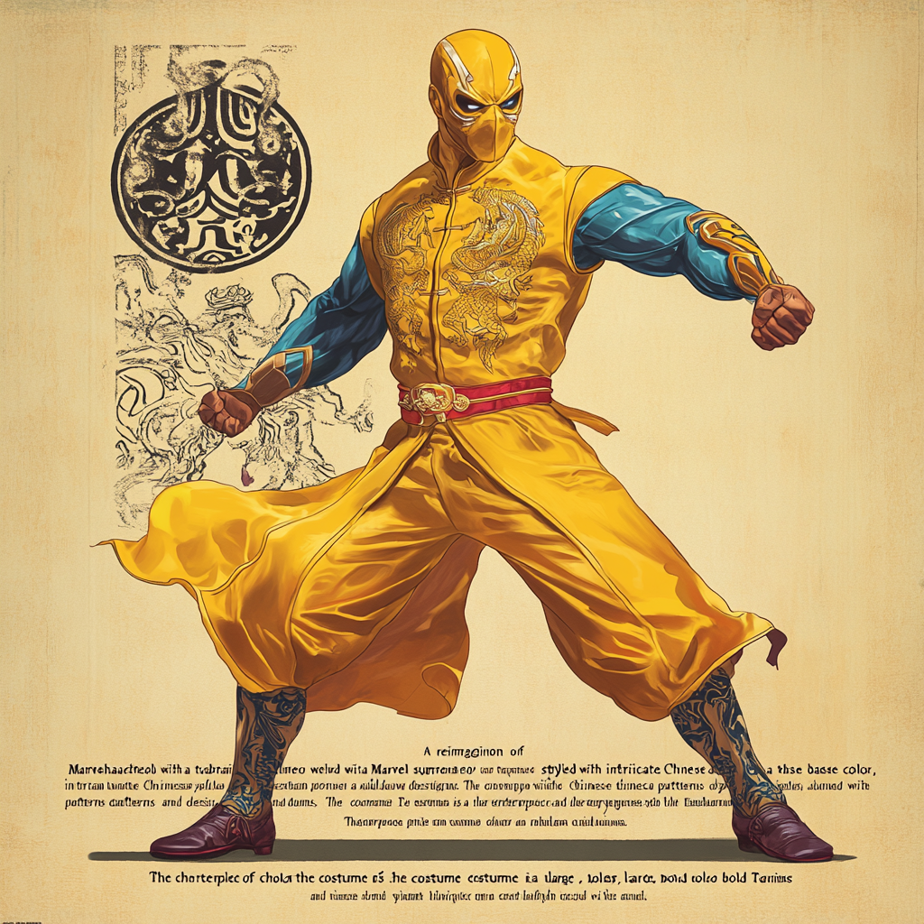 Chinese superhero in yellow outfit