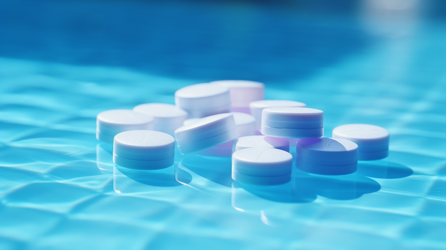 Chlorine tablets for pool cleaning