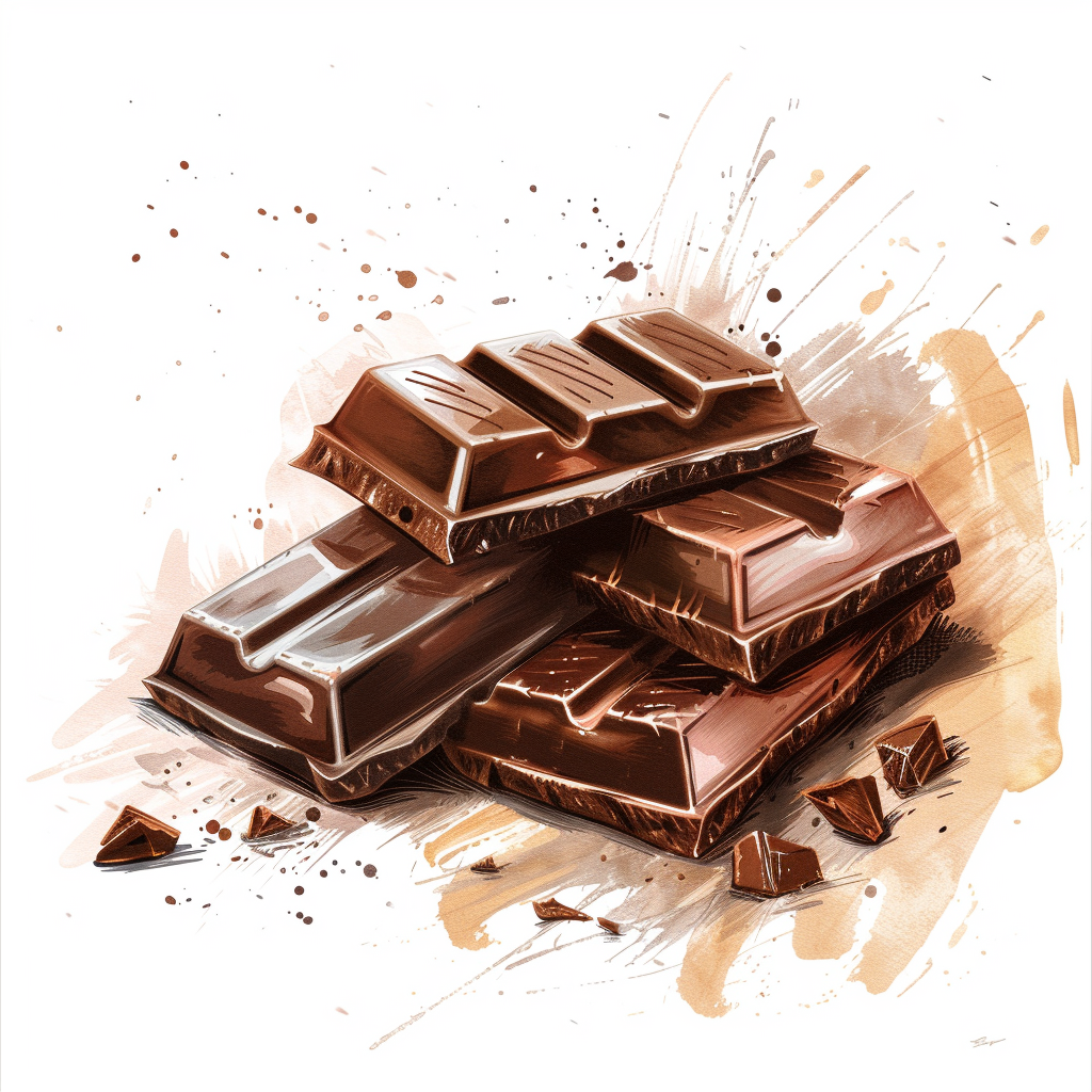 Chocolate with Brushstroke Outlines