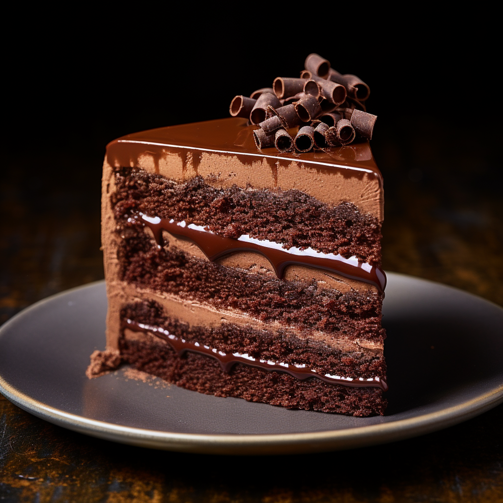 Slice of Unique Chocolate Cake