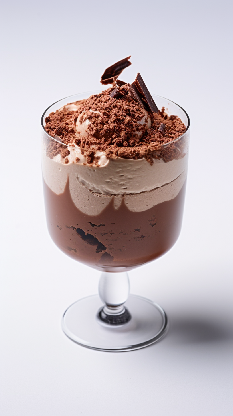 Chocolate Mousse in Clear Glass