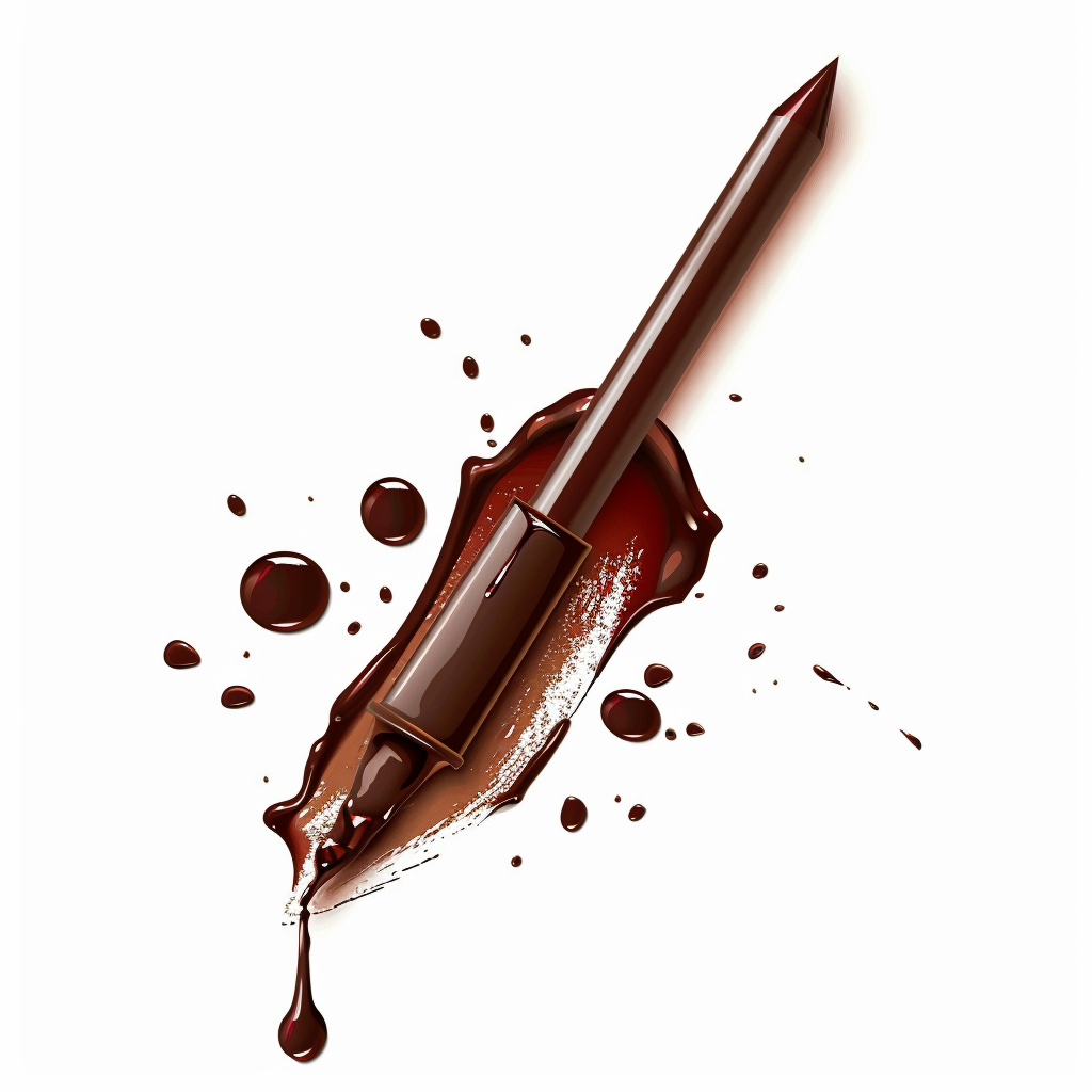 Chocolate needle with writing space