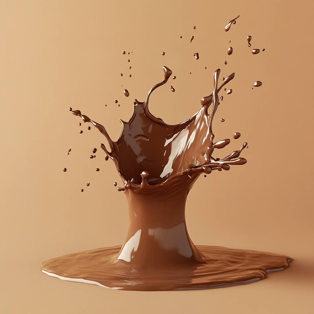 Milk Chocolate Splash Frozen Mid-Air