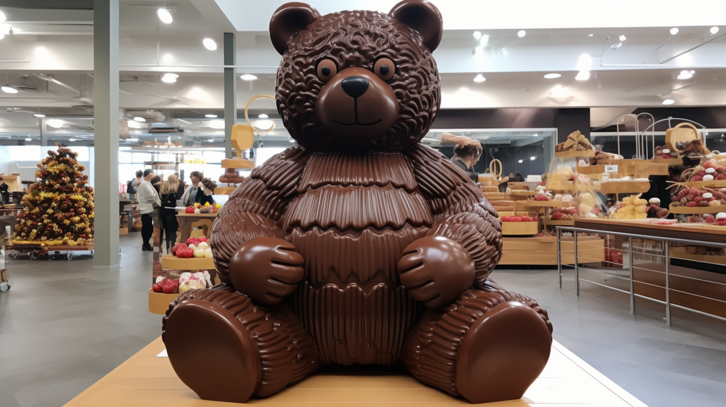 Chocolate Teddy Bear Funny Huge