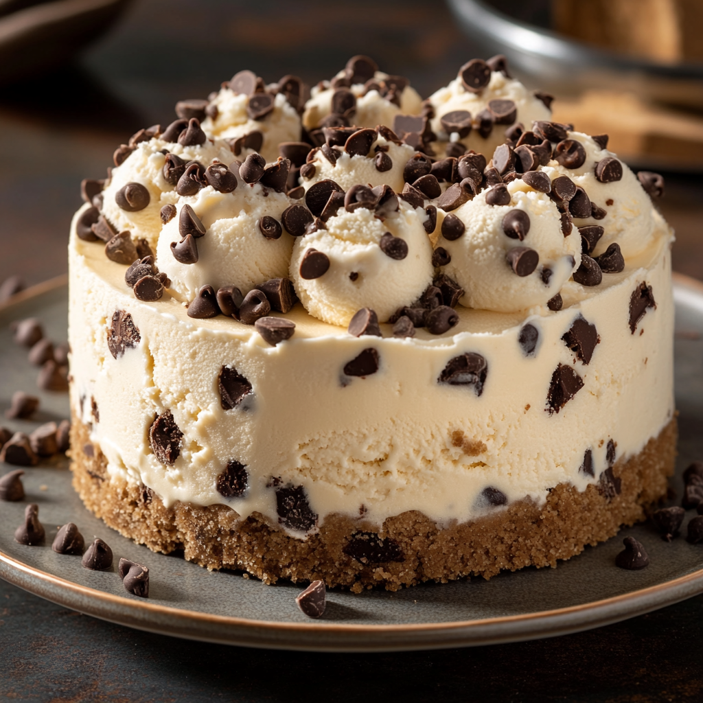 Chocolate Chip Cookie Dough Ice Cream Cake