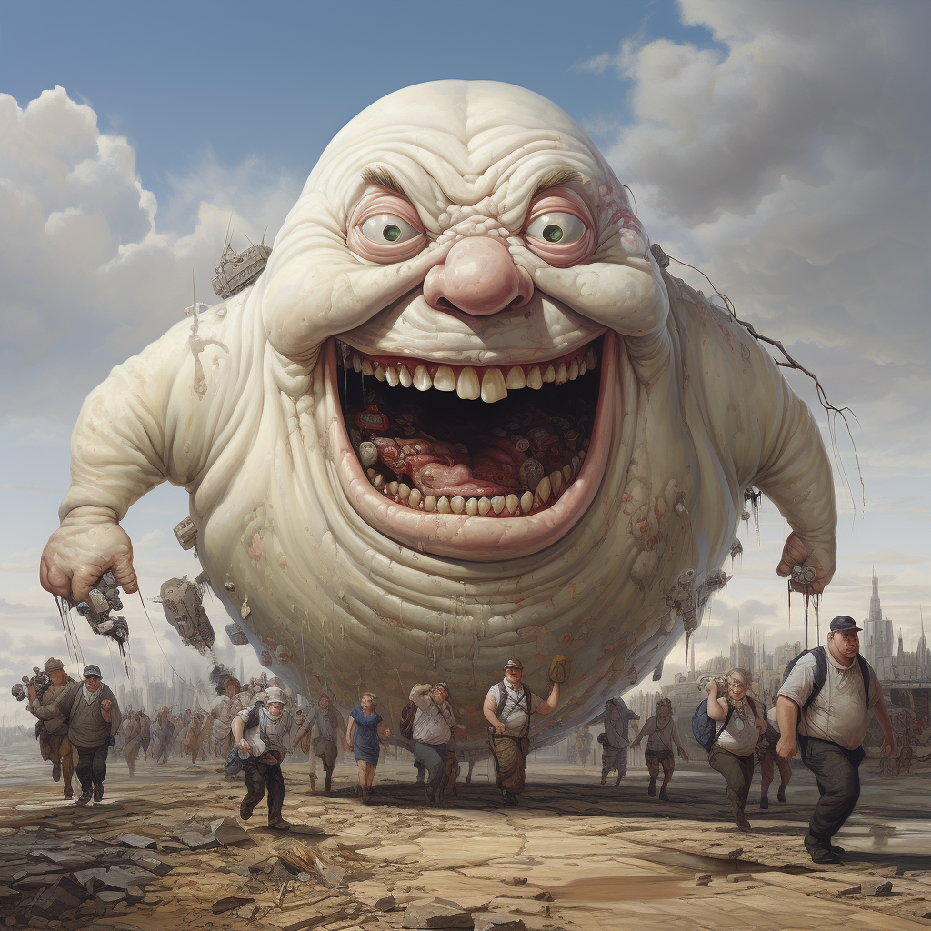 Chonky wonky dystopian surrealist runners image