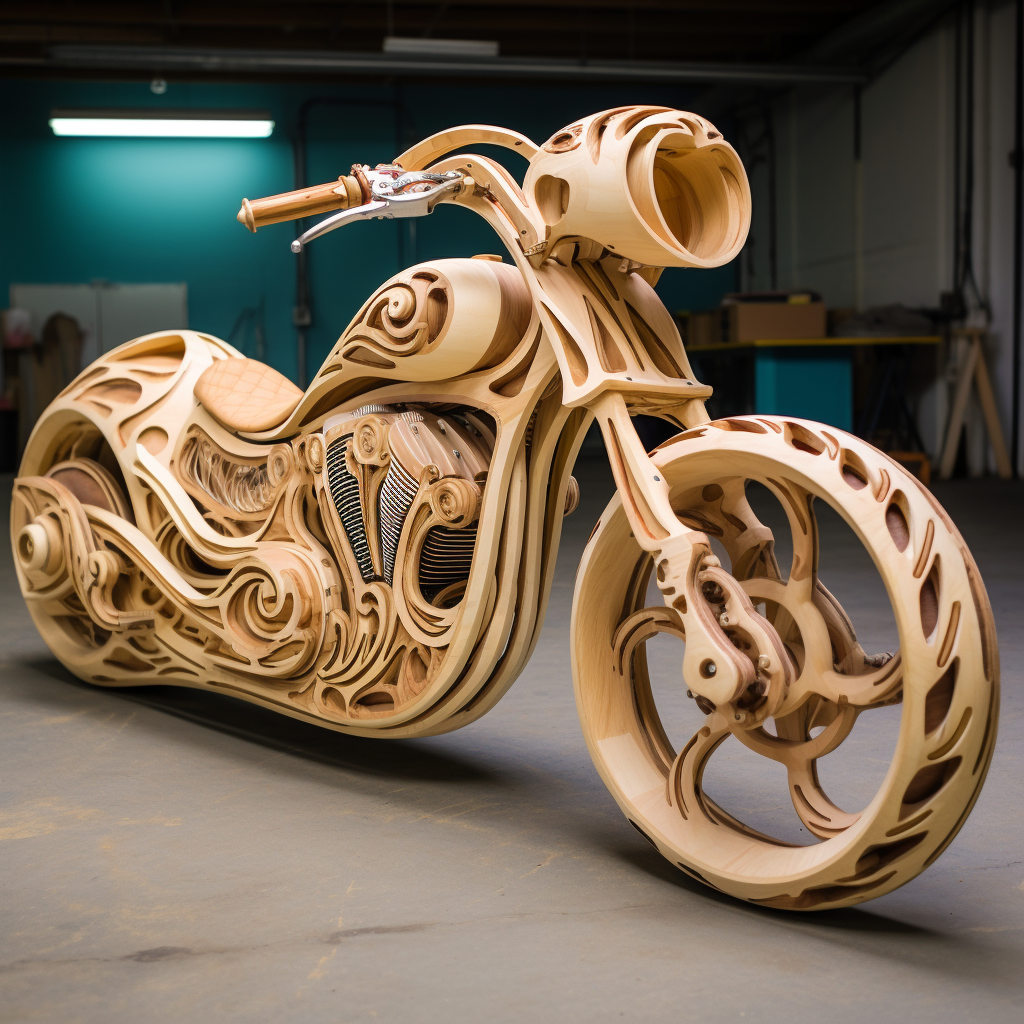 Plywood Chopper Styler Motorcycle