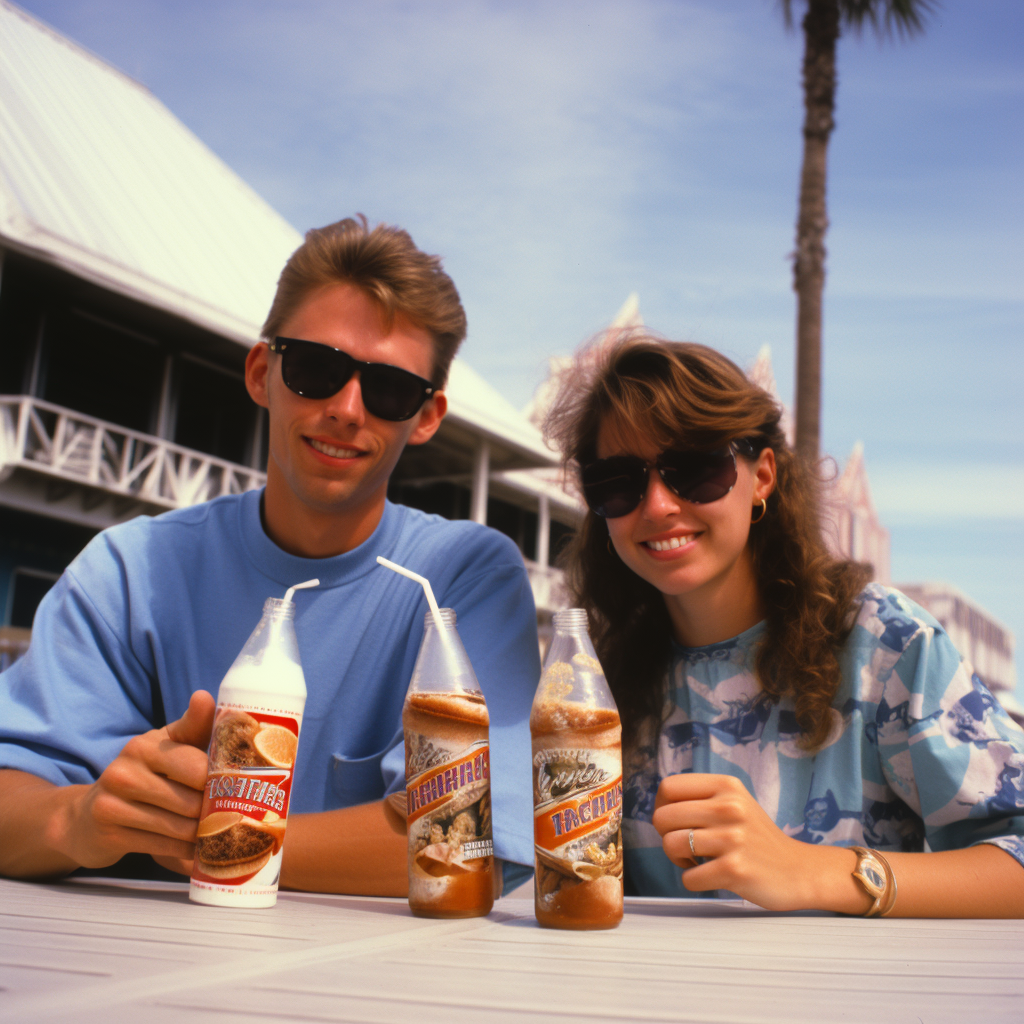 Couple enjoying Daytona Beach in the early 90s