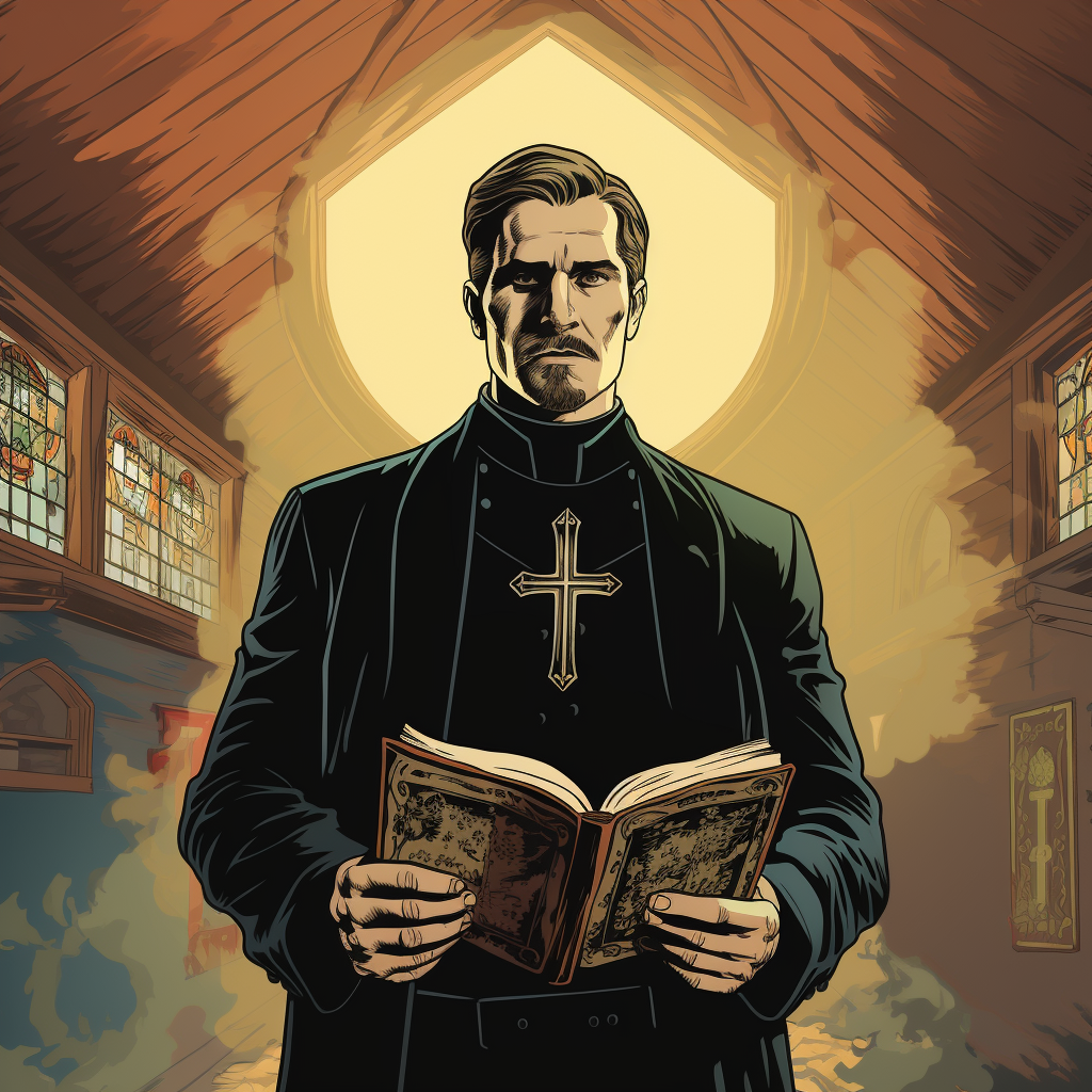 Exciting Christian Priest in Wild West