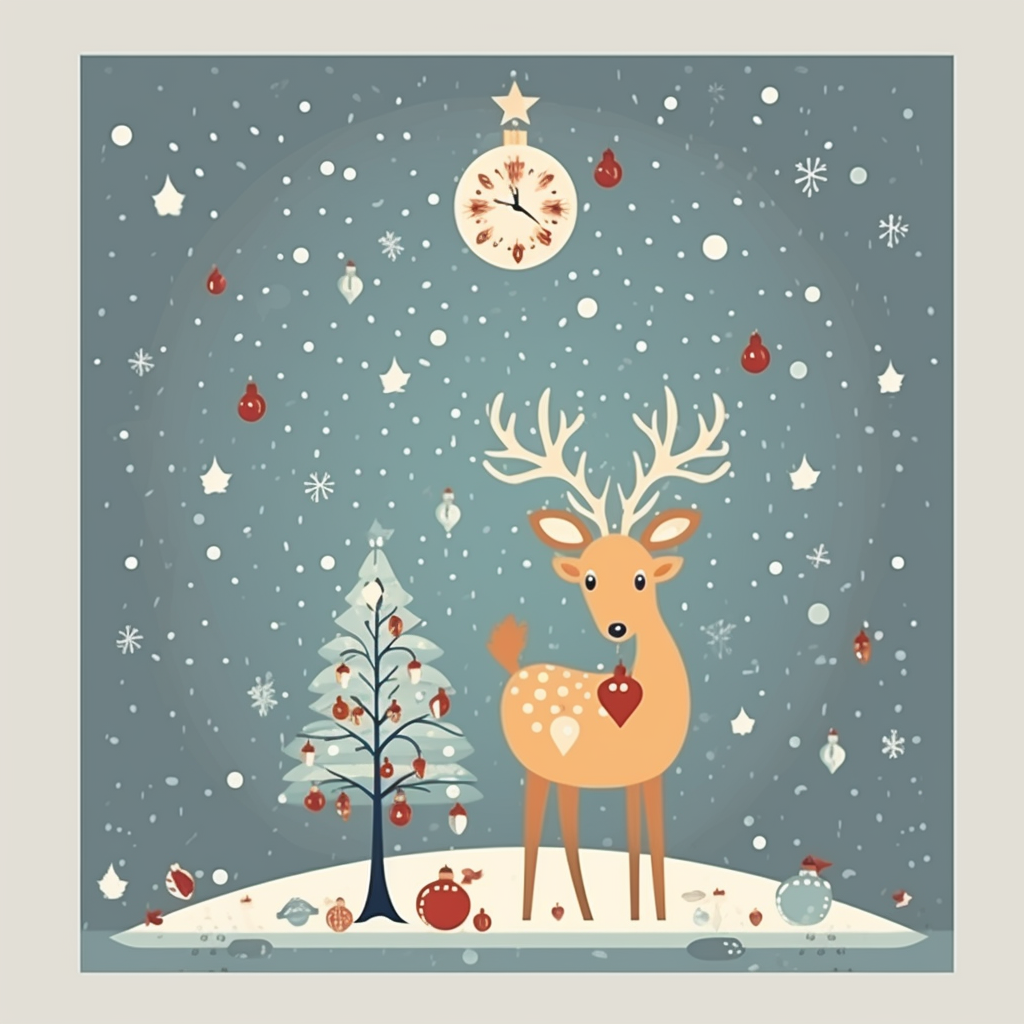 Beautiful holiday-themed Christmas card design