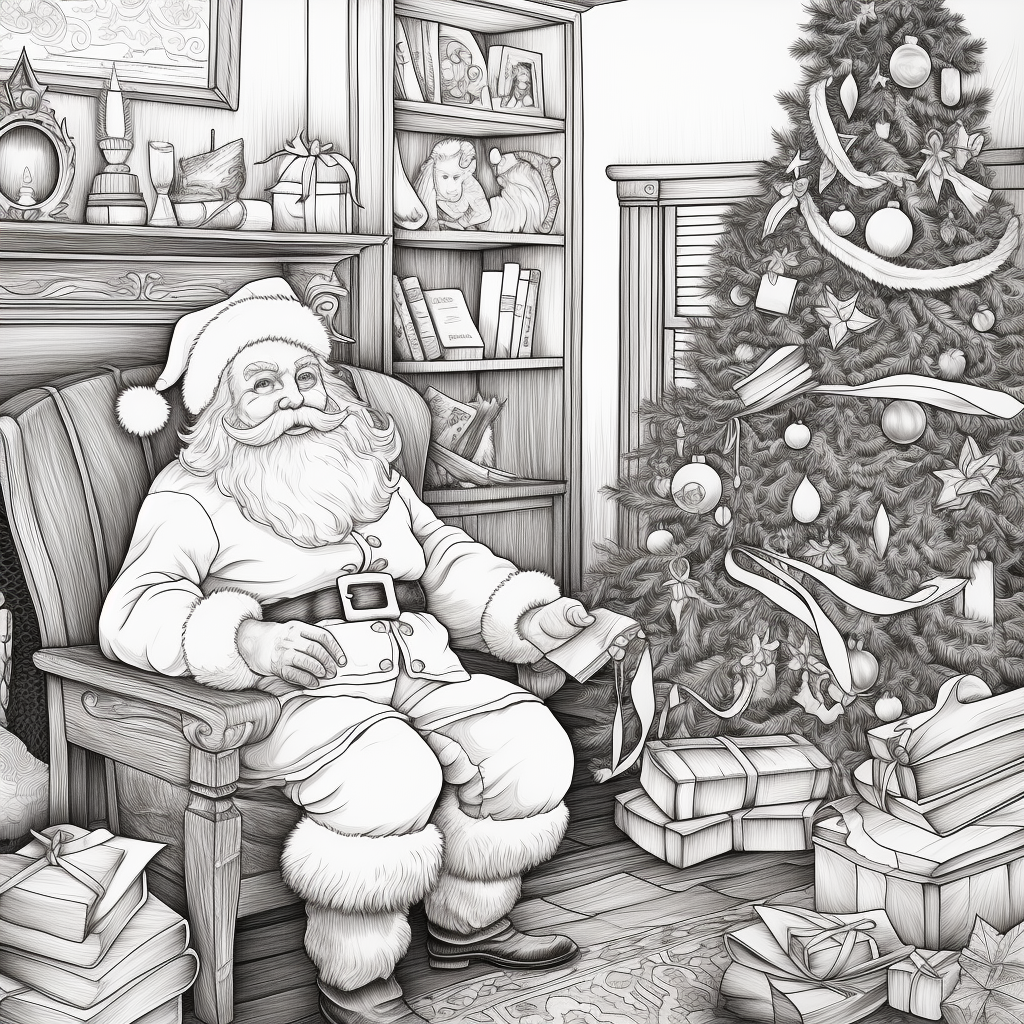 Christmas coloring book for adults