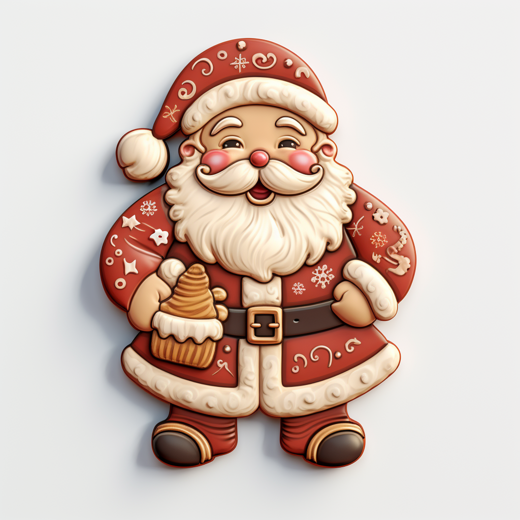 Festive Santa Claus Christmas Cookie