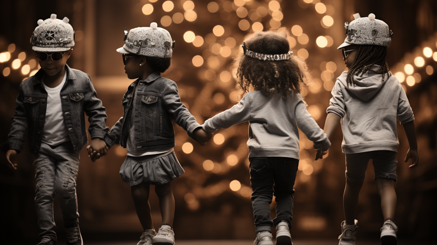 Children performing quirky Christmas dance