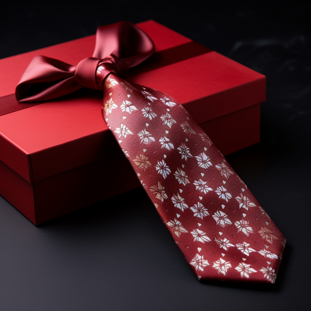 Christmas gift box with red ribbon