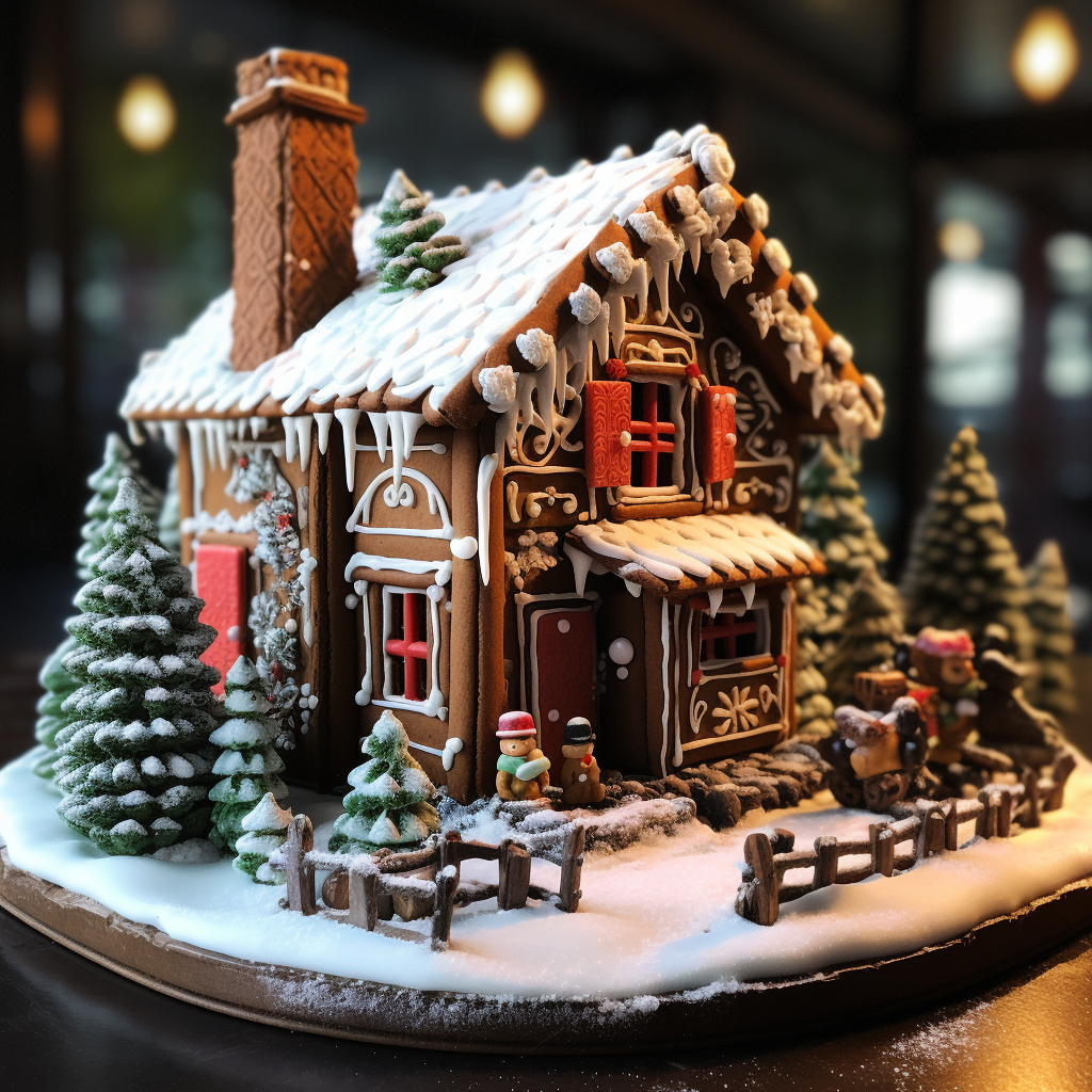 Christmas gingerbread house shipping container